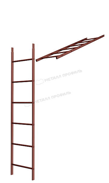 Лестница кровельная стеновая дл. 1860 мм без кронштейнов (3011) ― купить в интернет-магазине Компании Металл Профиль недорого.